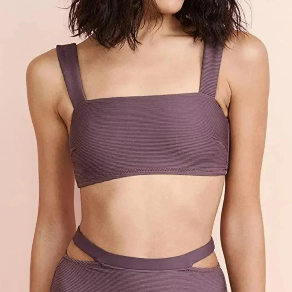 Vitamin A Venus Bikini Top, mauve